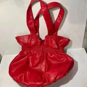Payless Bow shoulder tote bag Red faux leather bag